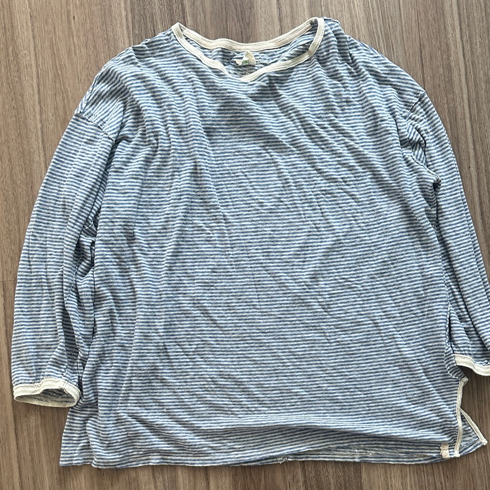 Free People Veronica Striped Long Sleeve Tee